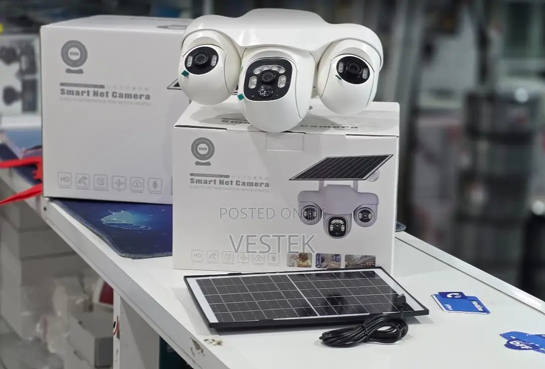 VTS31 4G Simxard 3 Rotating Triple LENS Solar POWERED Camera