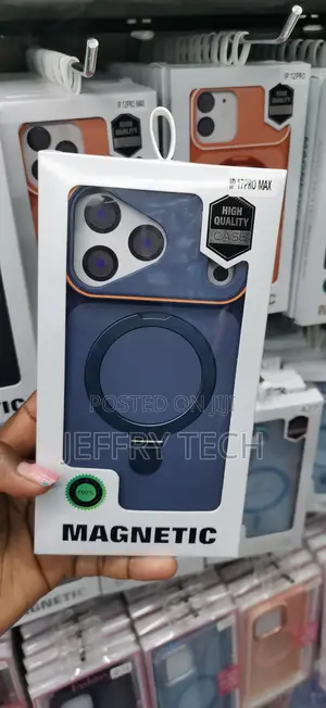 Blue Magnetic Phone Case With an Ring Stand for the iPhone 17 Pro Max