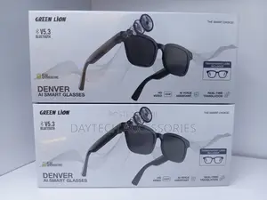 The Green Lion Denver AI Smart Camera Glasses in Black