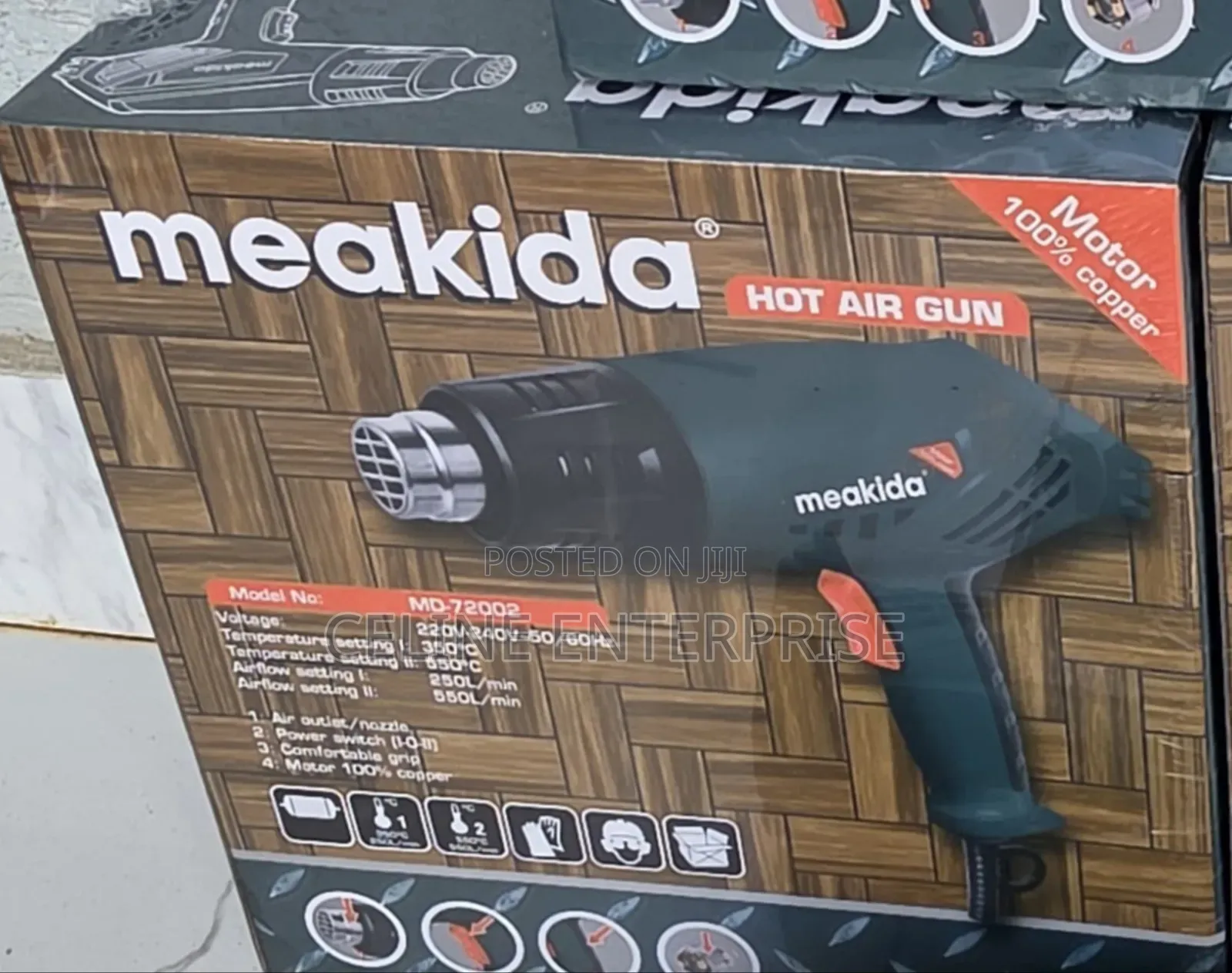 Meakida Heavy Duty Heat Gun 2000W – Adjustable Temperature Hot Air Gun