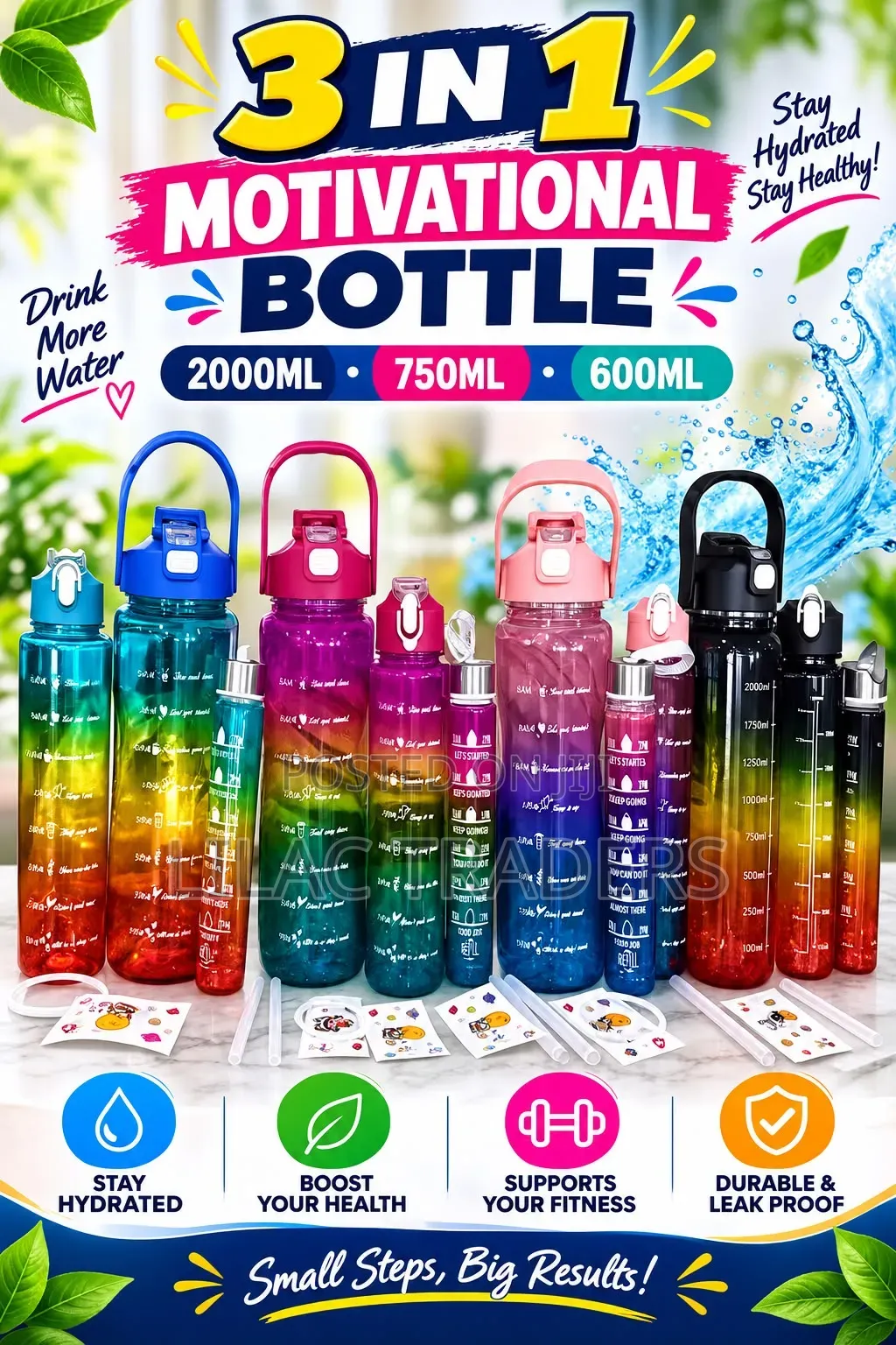 *3 in 1 Motivational Bottle* Je