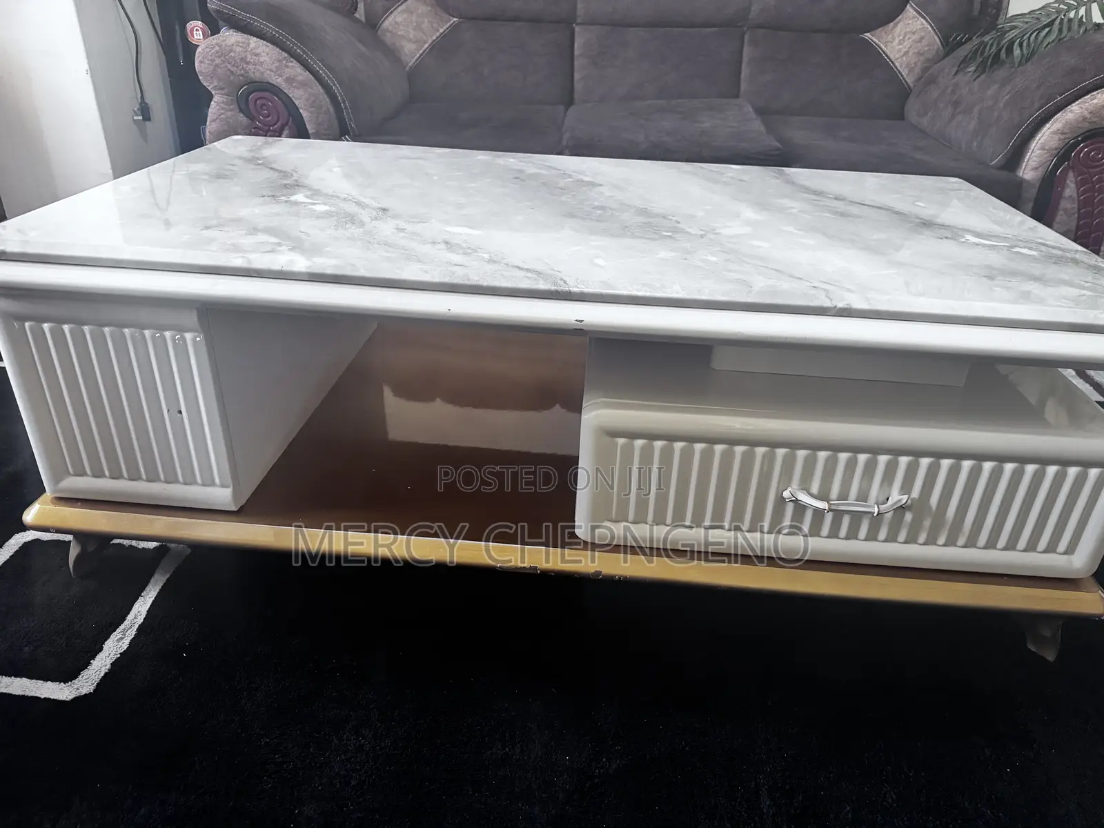 Marble Coffe Table , 2 Sofas (2 and 3 Seater)