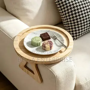 New Stock!! Foldable Bamboo Wood Arm Rest Tray Diameter: 29cm