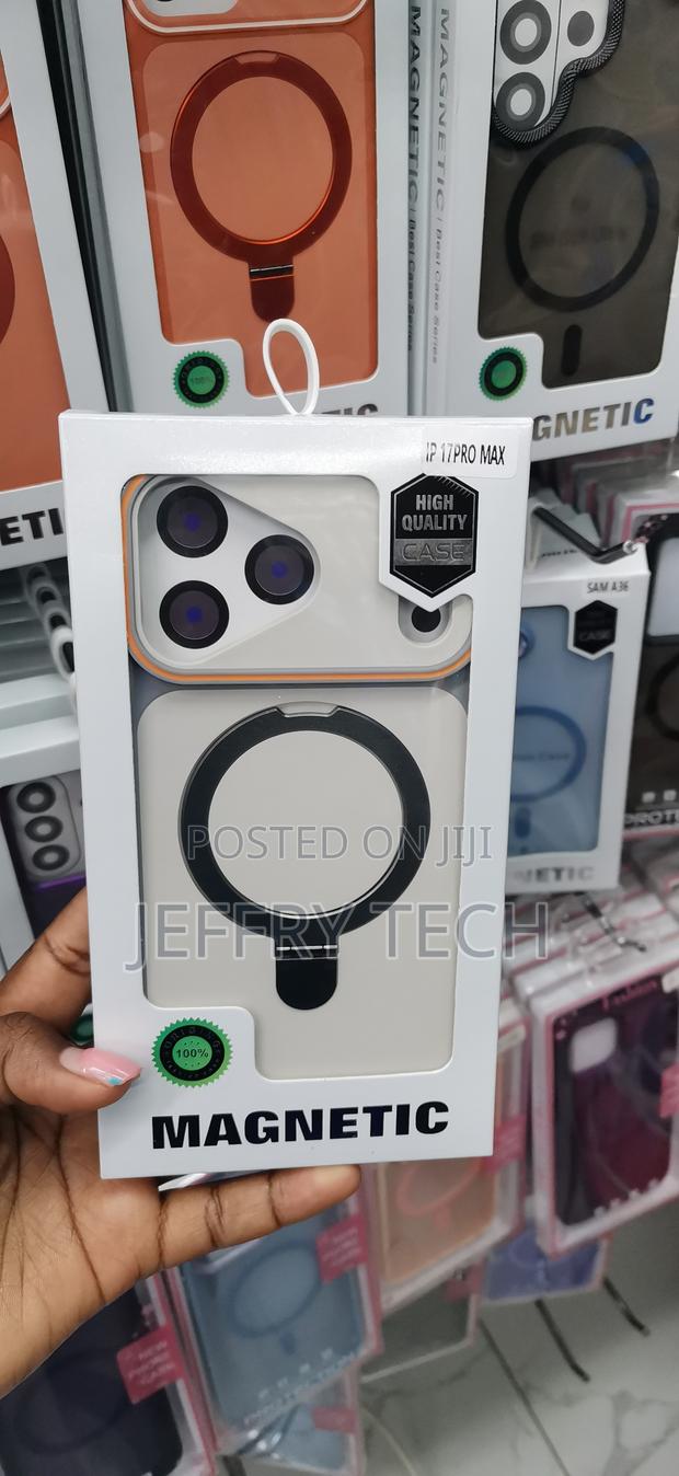 Magnetic Case for the iPhone 17 Pro Max a Built-in Folding Ring Stand - main view