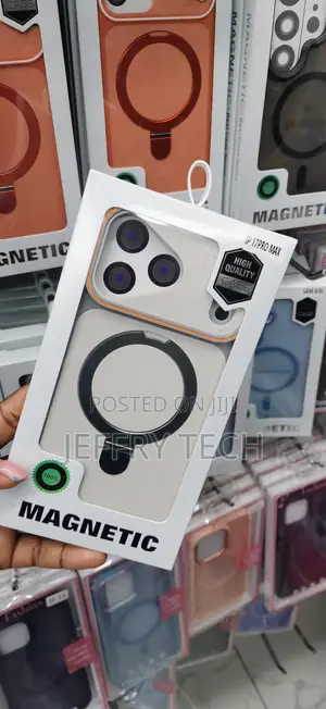 Magnetic Case for the iPhone 17 Pro Max a Built-in Folding Ring Stand