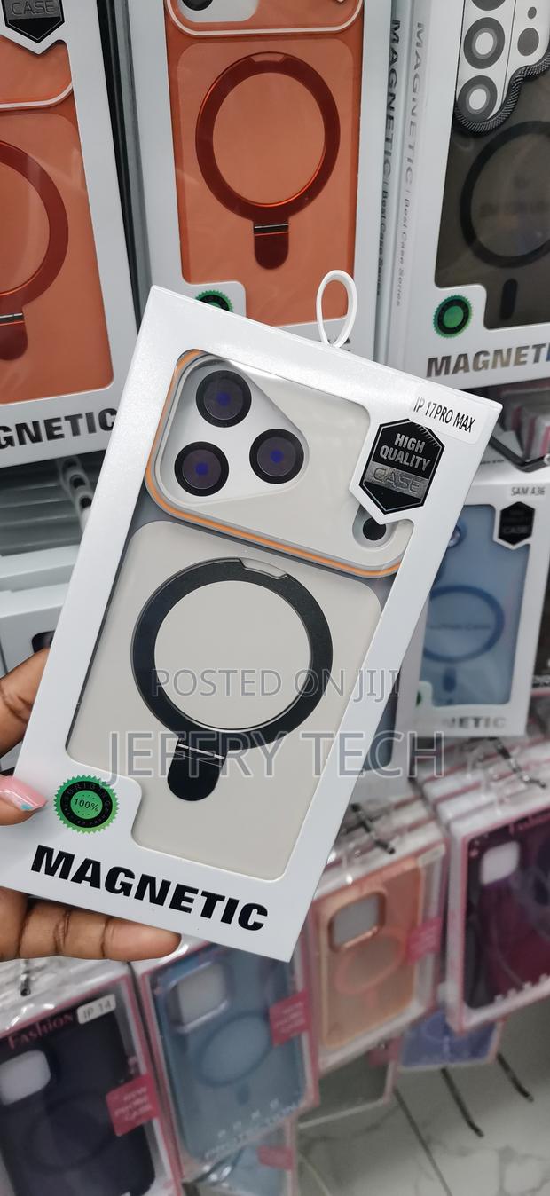 Magnetic Case for the iPhone 17 Pro Max a Built-in Folding Ring Stand - thumbnail 2