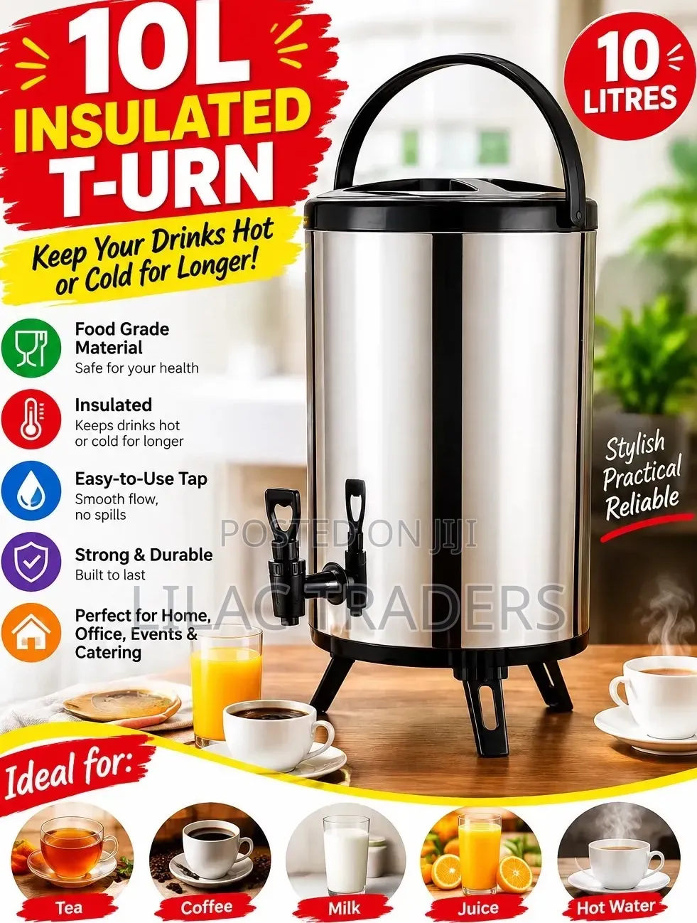 Insulated Tea -Urn(10ltrs) Je