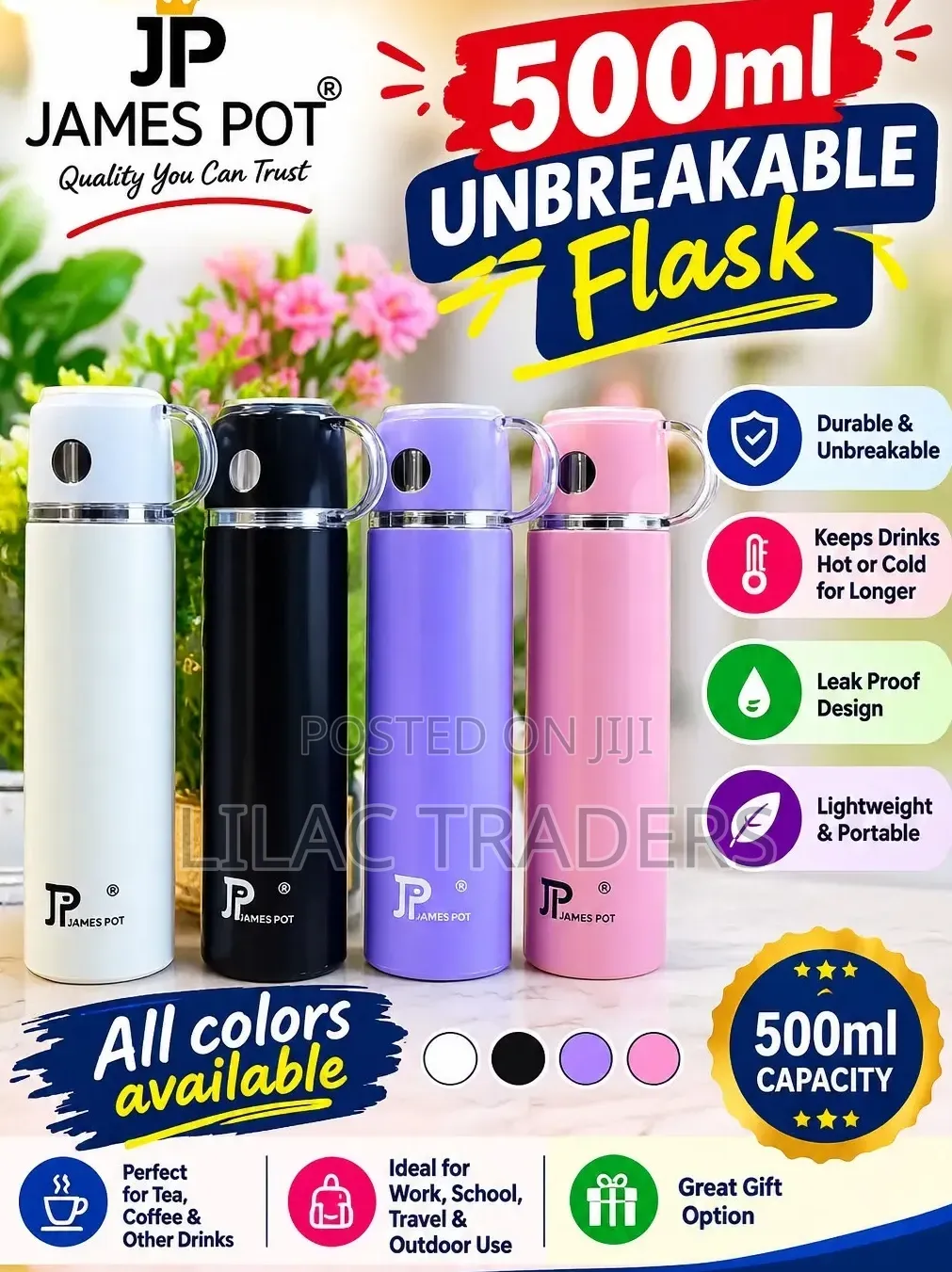 James Pot 500ml Flask Je