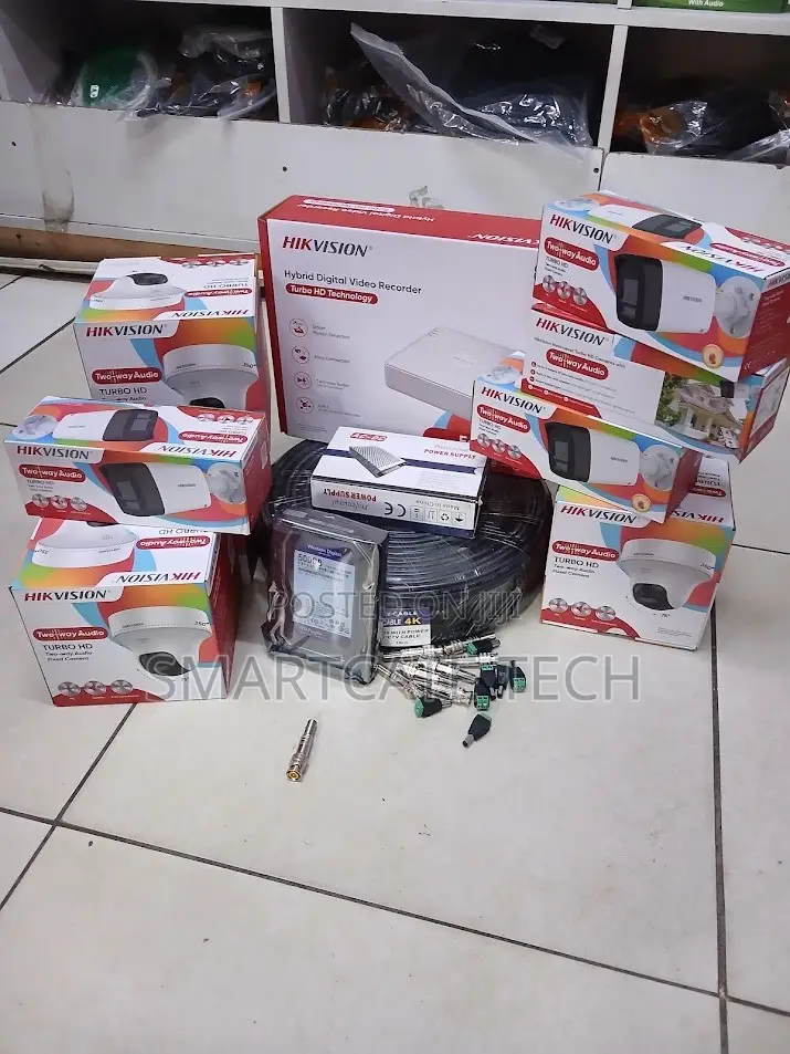 Hikvision 8CH Surveillance Kit – 4 Dome + 4 Bullet Audio Cameras