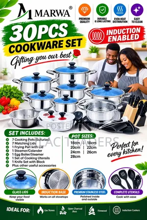 Marwa 30pcs INDUCTION ENABLED
