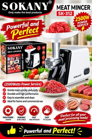 Sokany Meat Mincer 2500Watts. (Model: SK-312)*Je