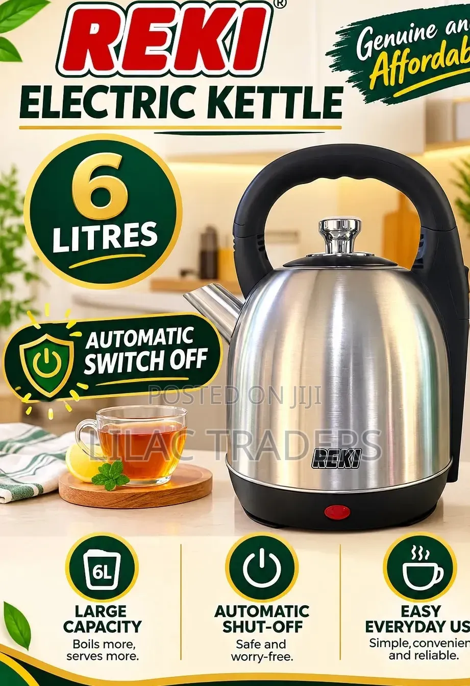 *Reki 6ltrs Electric Kettle* Je