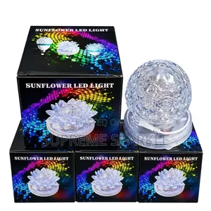 Sunflower LED Light Rotating Disco Party Crystal Dome Stage Lamp