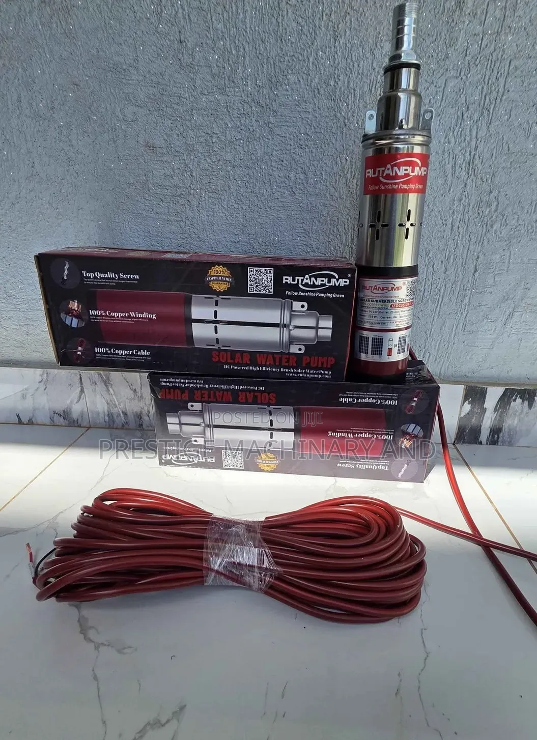 RUTAN PUMP DC Submersible Solar Water Pump 24v 250w 50m