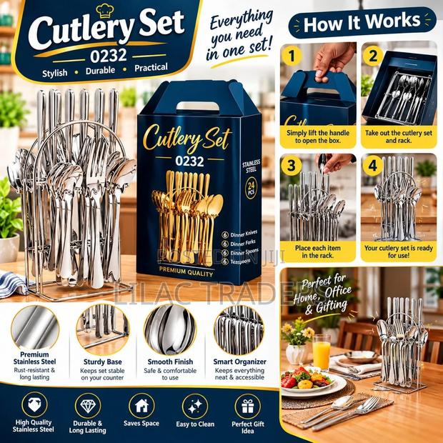 *24pc Silver Cutlery Set* Je - main view