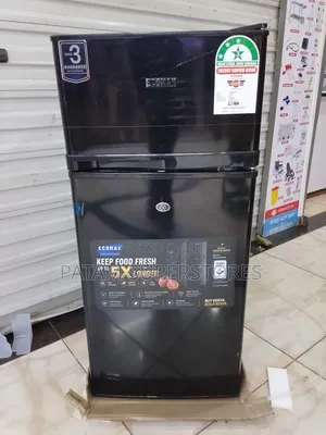 Ecomax Fridge Double Door Refrigerator 108ltrs (Black)