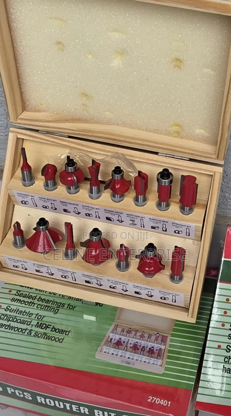 8mm Shank Router Bits Set – 15PCS Woodworking Tools