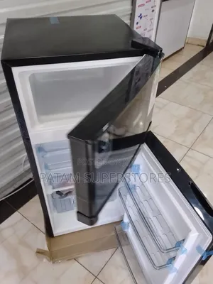 Ecomax Fridge Double Door Refrigerator 108ltrs (Black)