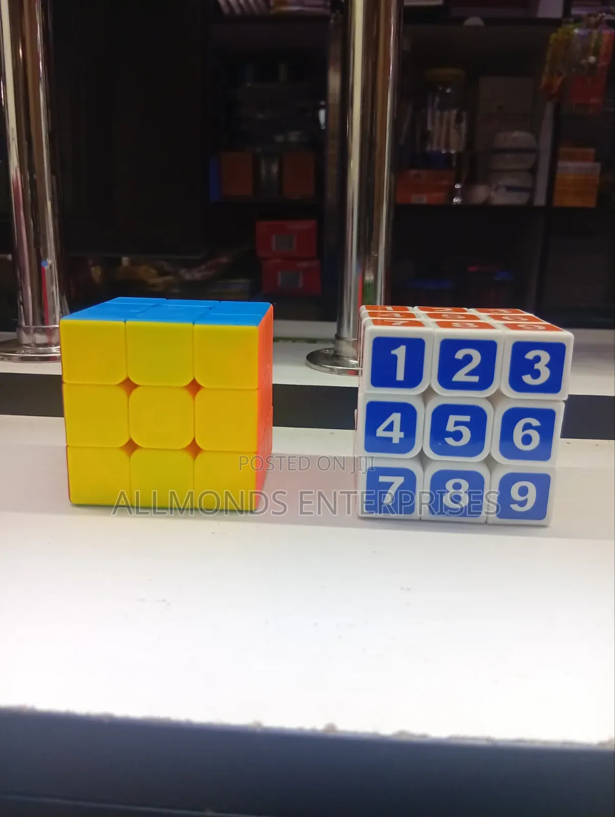 Square Shaped Rubik's/Magic Cube- Coloured and Numbered