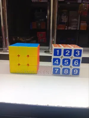 Square Shaped Rubik's/Magic Cube- Coloured and Numbered
