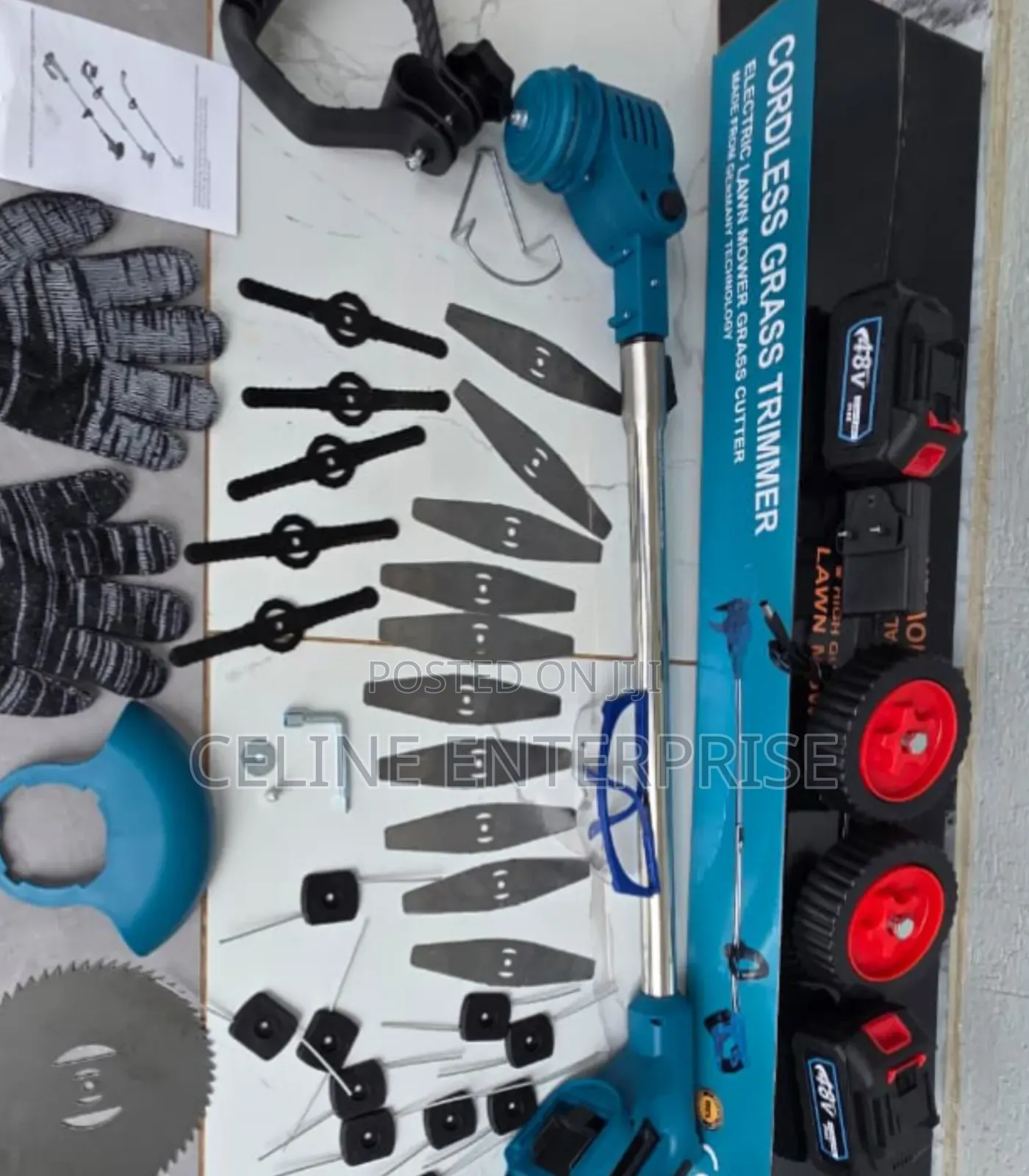 48V Battery-Powered Grass Cutter With Accessories