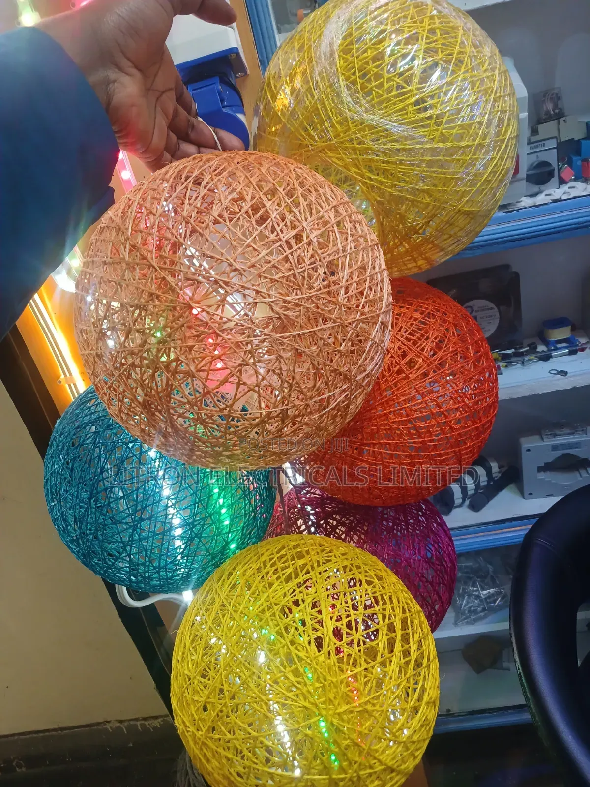 Coloured Sisal Lampshade