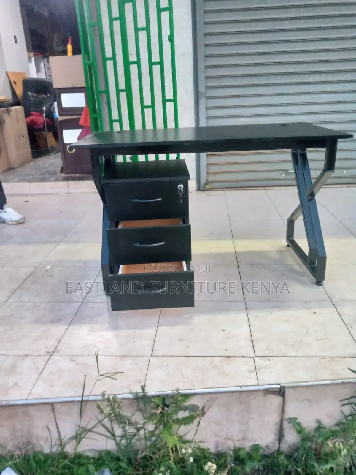Metalic Desk and Chair