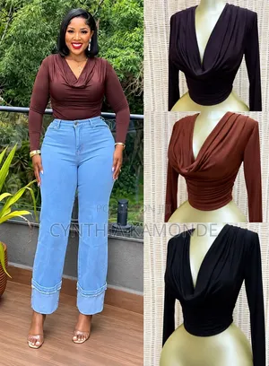 Cowl Neck Long Sleeve Top