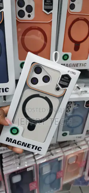 Magnetic Matte Phone Case With a Ring and Camera for the iPhone 17 Pro