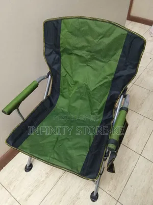 Collapsible Camping Seat With Padded Armrests and Steel Frame