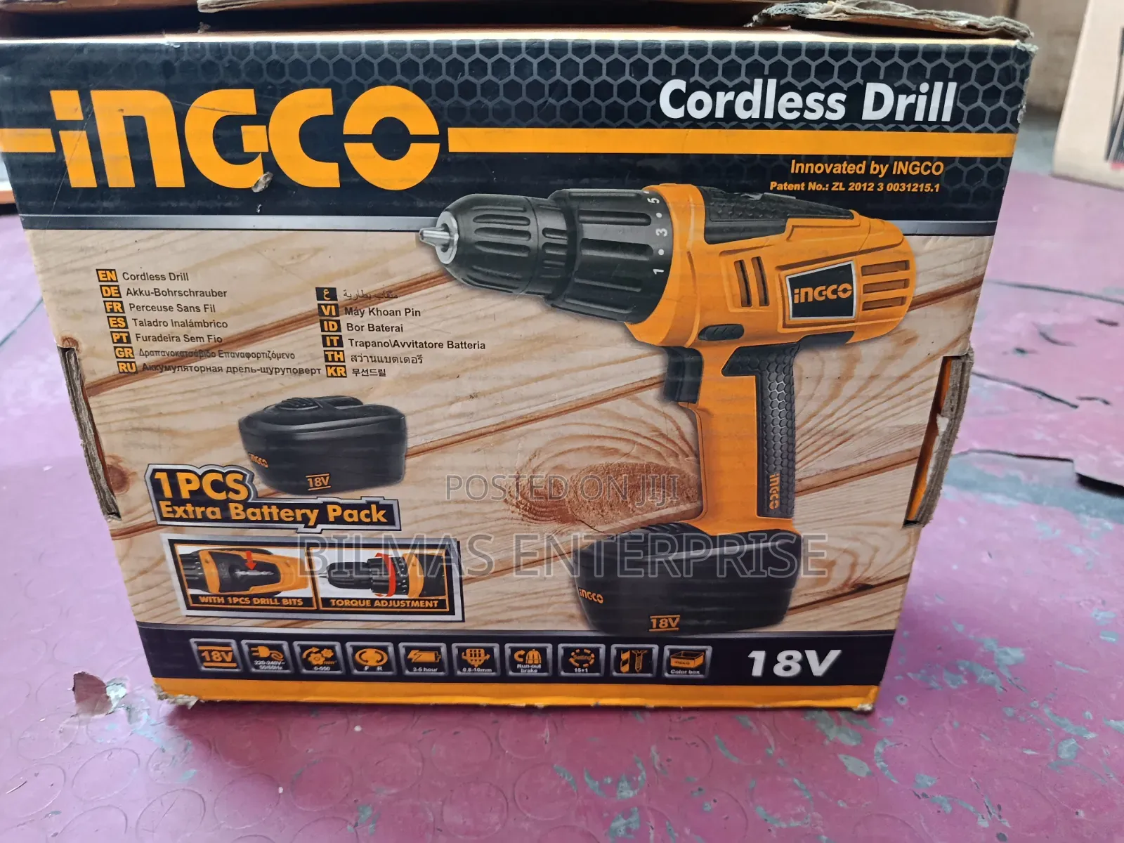 Ingco Cordless Drill 18v