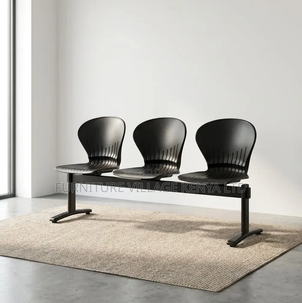 Bench; Plastic 3 Seater-Linked Reception Bench