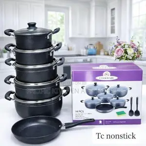 TC 14Pcs Heavy Non-Stick Cooking Pot Sufuria Set