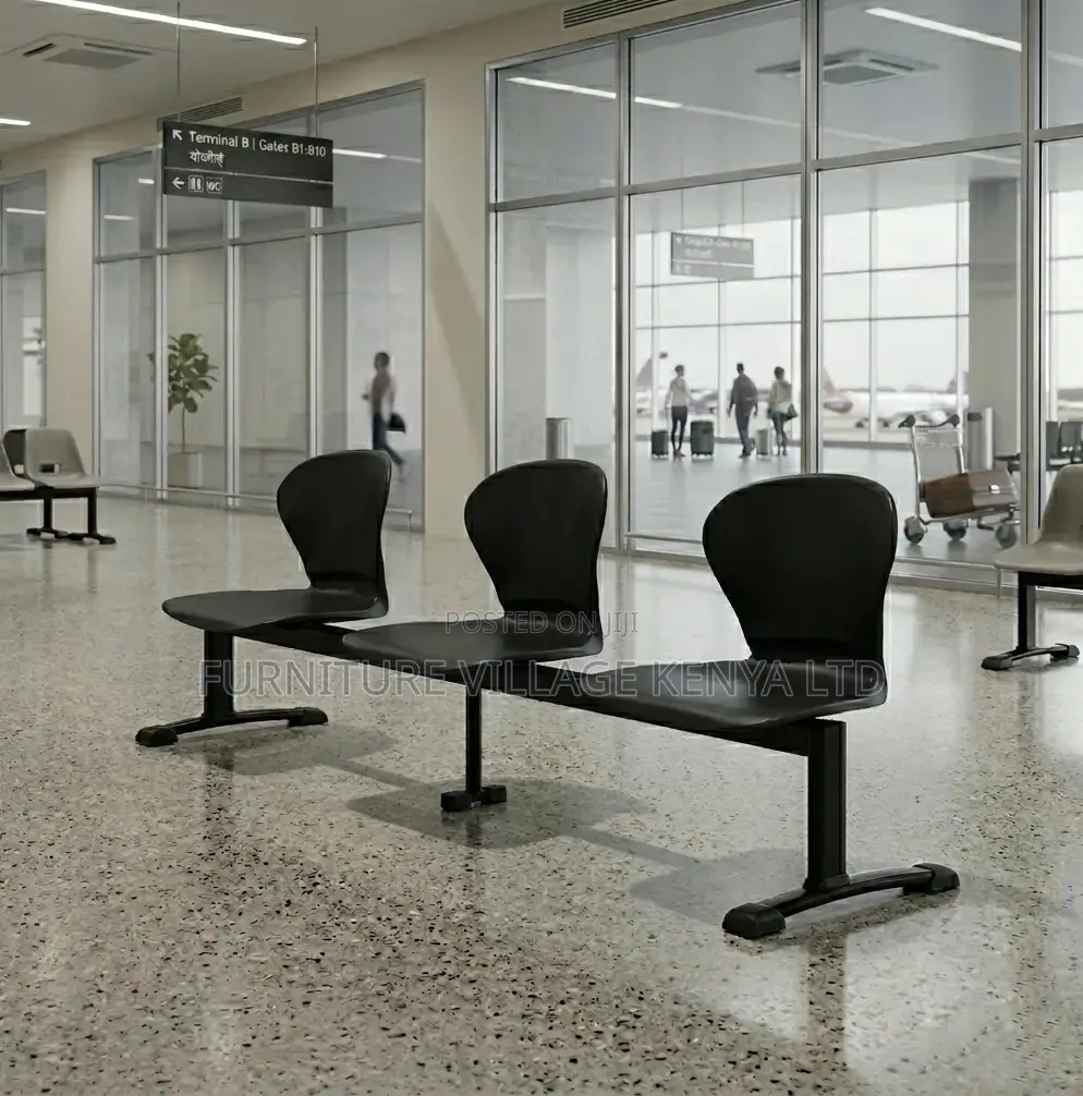 Bench; Plastic 3 Seater-Linked Reception Bench