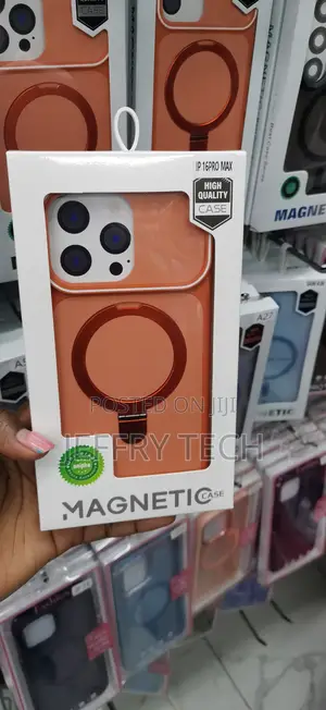 Orange Magnetic Case for the iPhone 16 Pro Max That a Built-in Ring