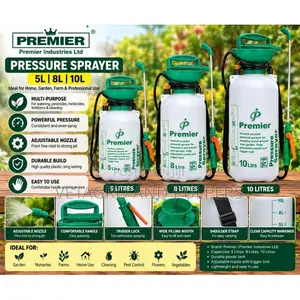 Premier Heavy Duty Manual Pressure Sprayer 500ML, 1l, 5L, 8L 10L