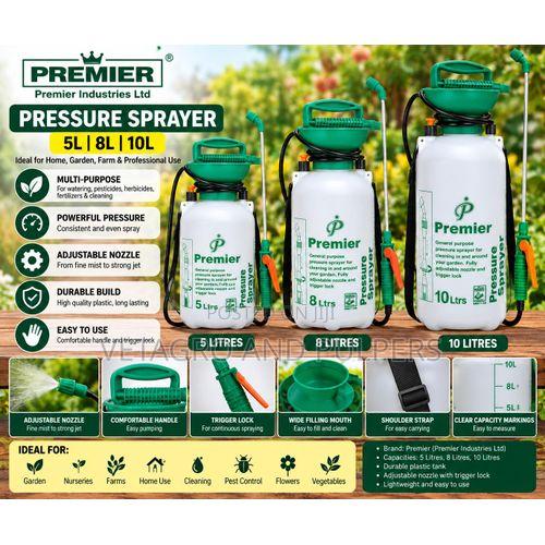 Premier Heavy Duty Manual Pressure Sprayer 500ML, 1l, 5L, 8L 10L