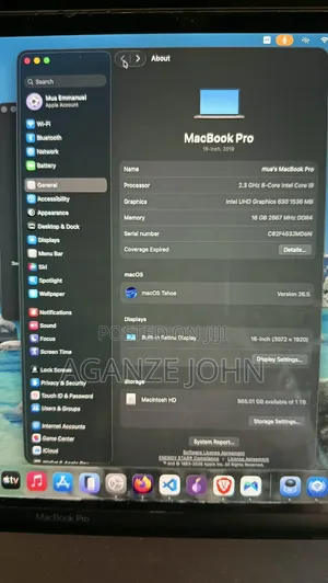 New Laptop Apple MacBook Pro 2019 16GB Intel Core i9 SSD 1T