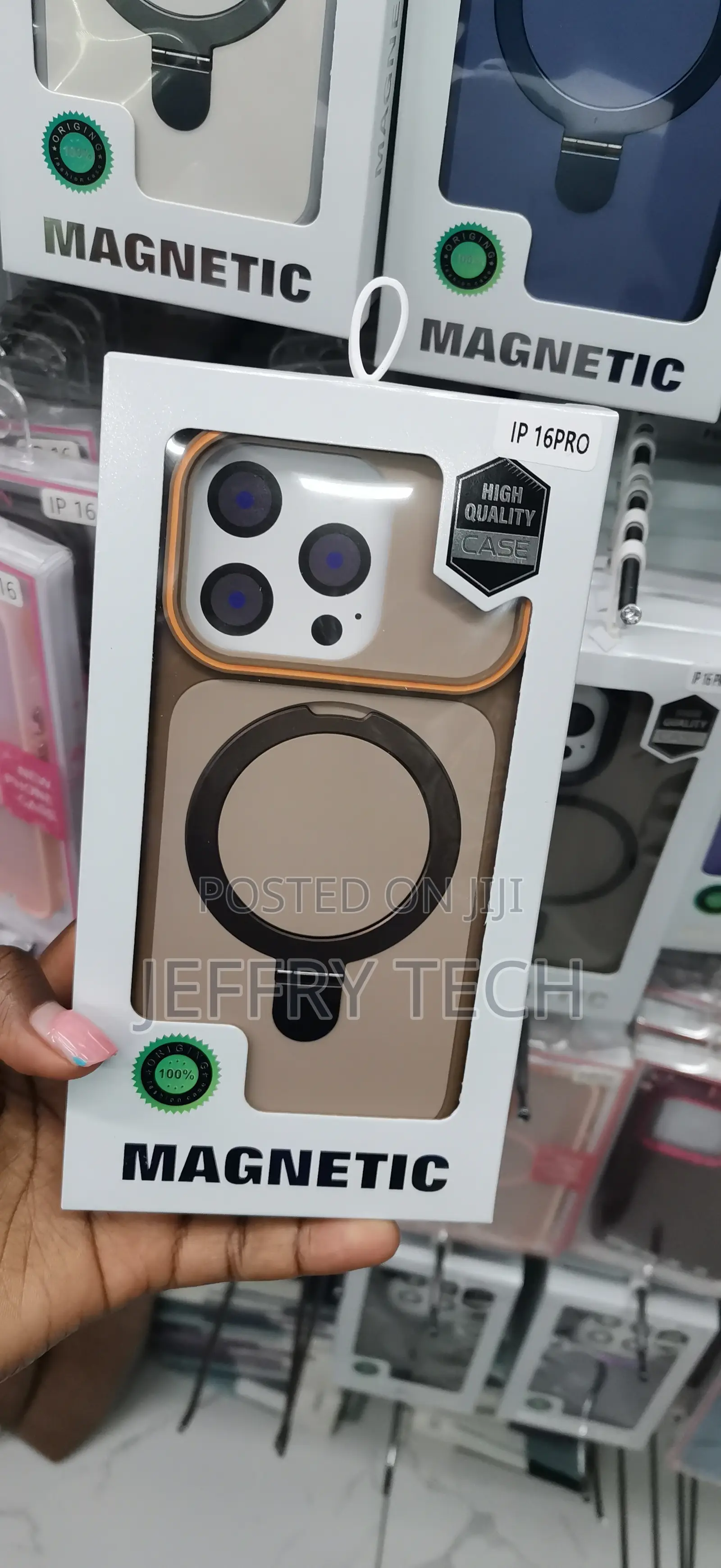 Magnetic Case With a Built-in MagSafe Ring Stand for the iPhone 16 Pro