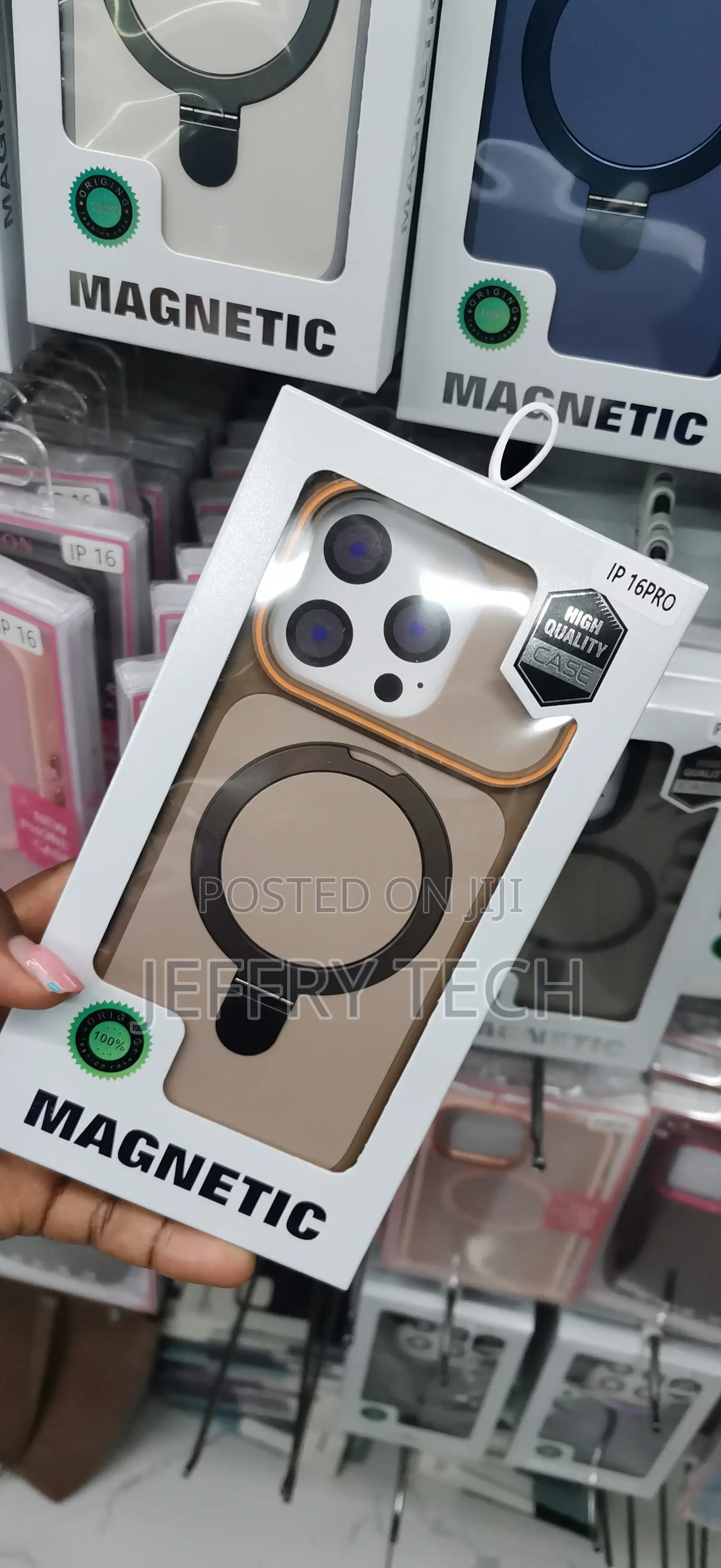 Magnetic Case With a Built-in MagSafe Ring Stand for the iPhone 16 Pro