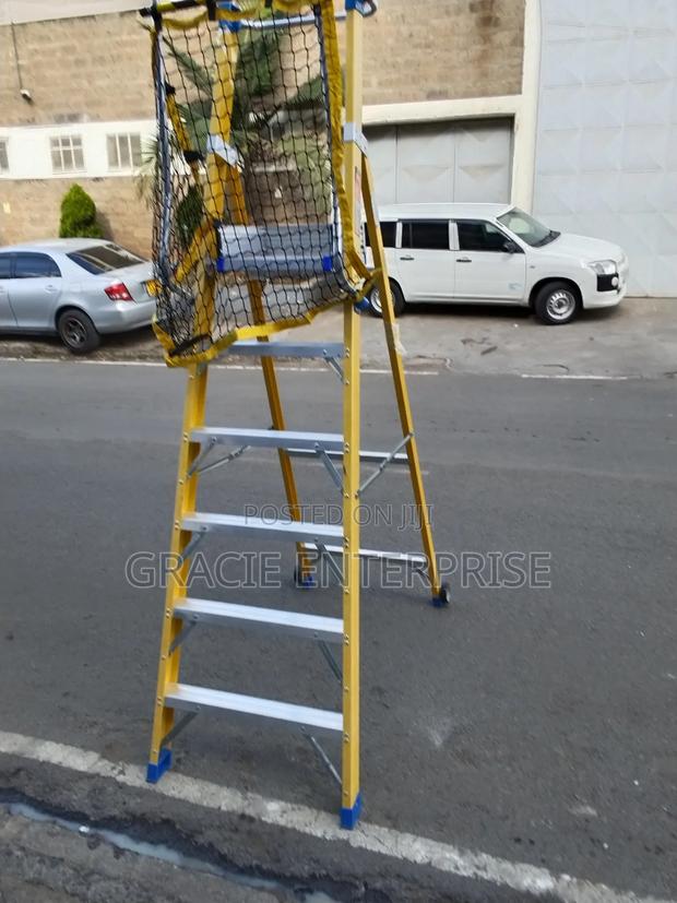 Fiberglass Platform With Safety Cage - main view