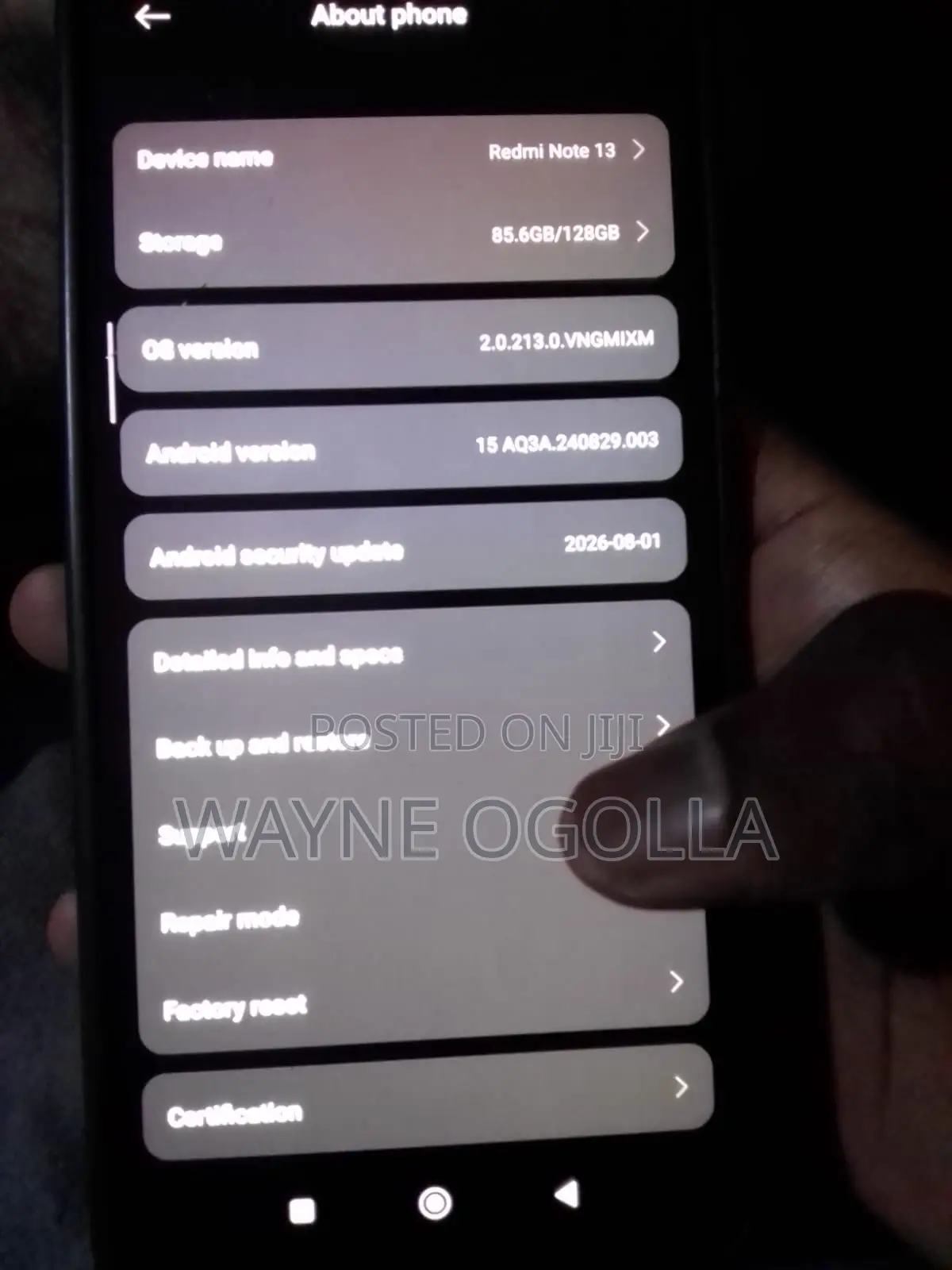 Xiaomi Redmi Note 13 128 GB Black