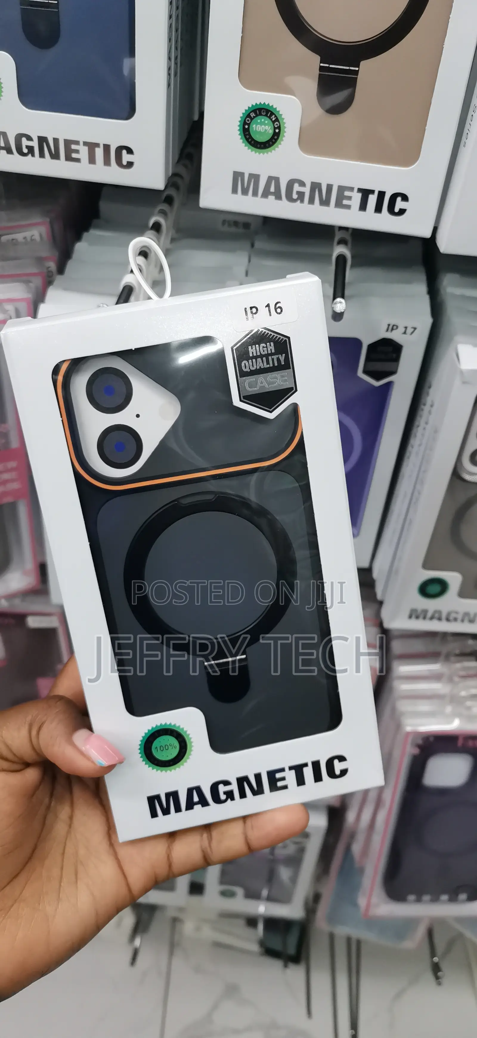 MagSafe Shockproof Phone Case With Ring Kickstand for the iPhone 16