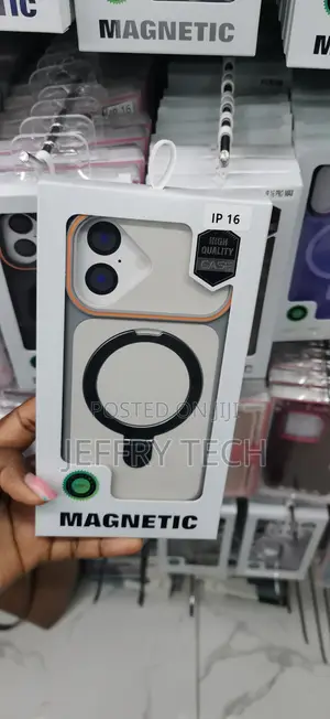Dual-Tone Matte MagSafe Case With Folding Magnetic Ring iPhone 16