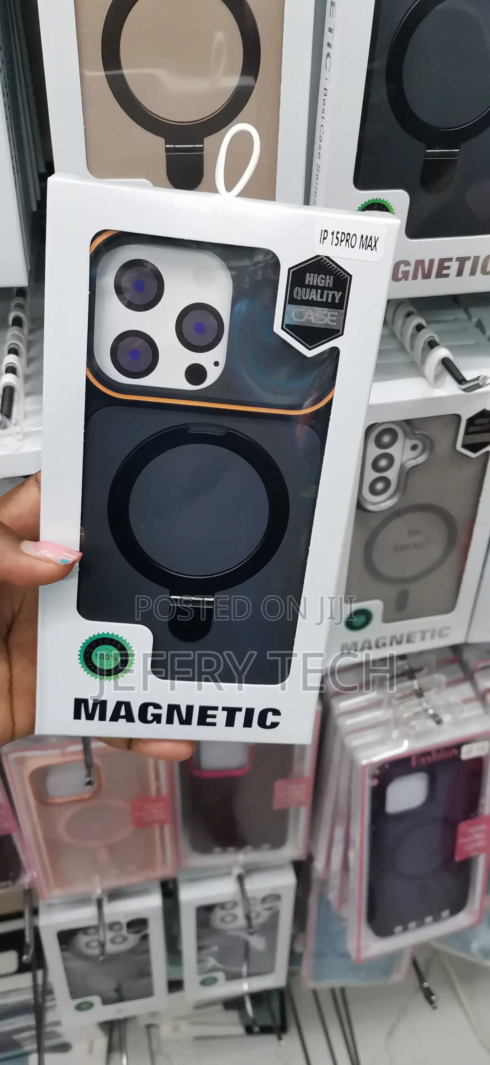Dual-Tone Matte MagSafe Case With a Ring Stand the iPhone 15 Pro Max