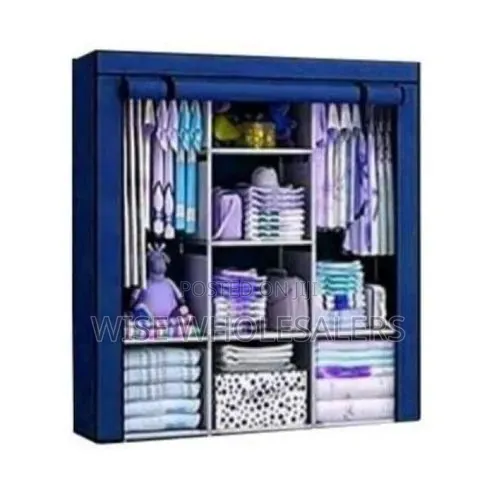 High Quality 3 Columns Metallic Portable Wardrobe