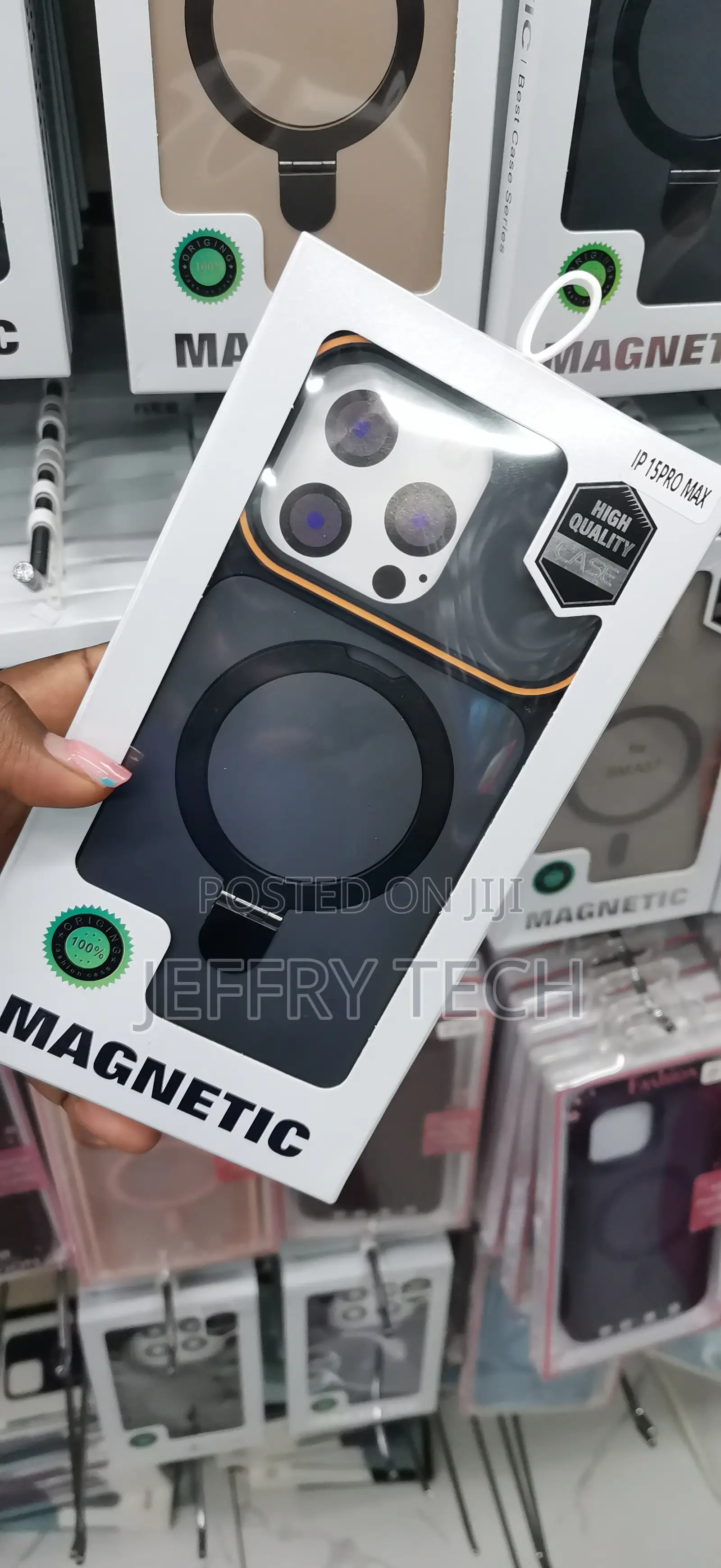 Dual-Tone Matte MagSafe Case With a Ring Stand the iPhone 15 Pro Max