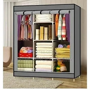 High Quality 3 Columns Metallic Portable Wardrobe