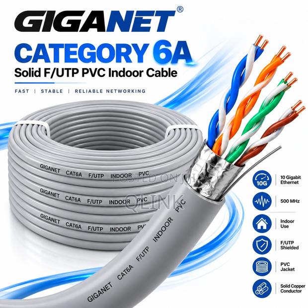 Giganet Category 6A Solid F/Utp PVC INDOOR Cable