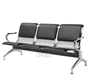 3-Seat Padded Office Reception Waiting Bench – Visitor Seating